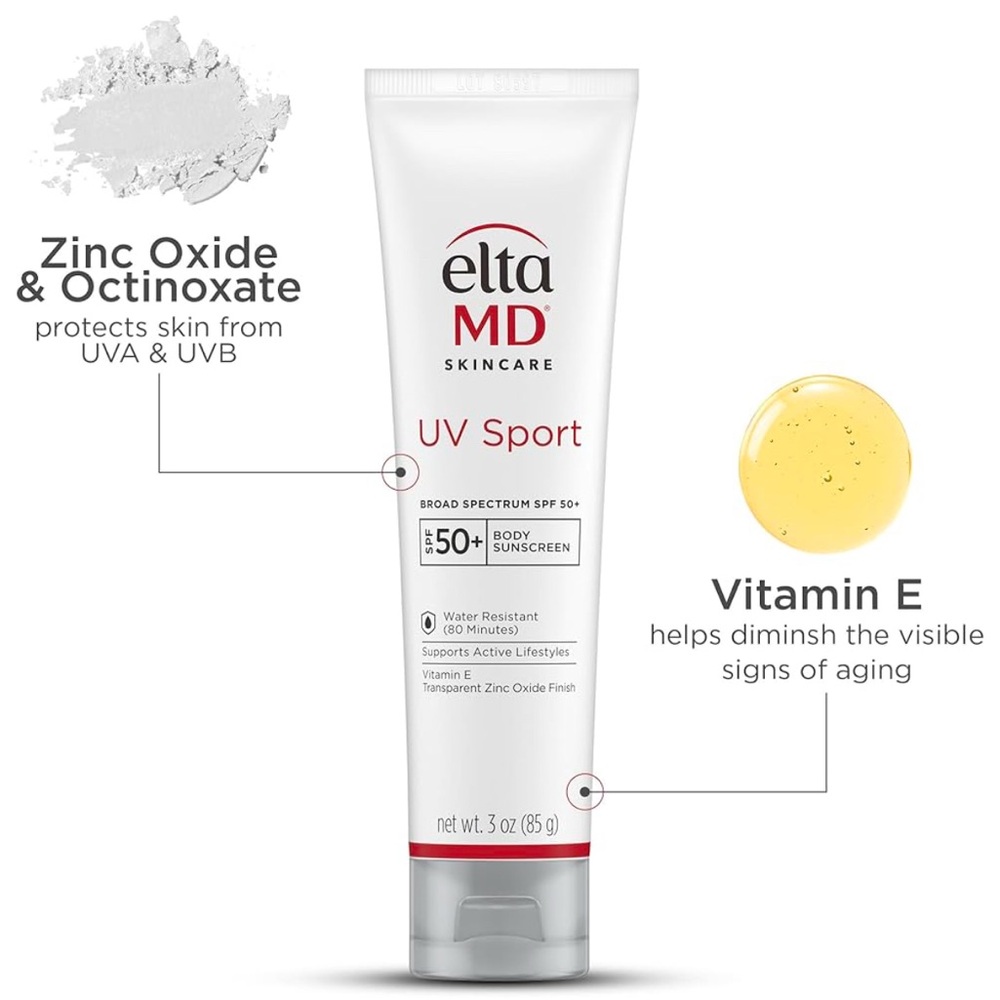 EltaMD UV Sport Body Sunscreen, SPF 50 Sport Sunscreen Sweat New without Box